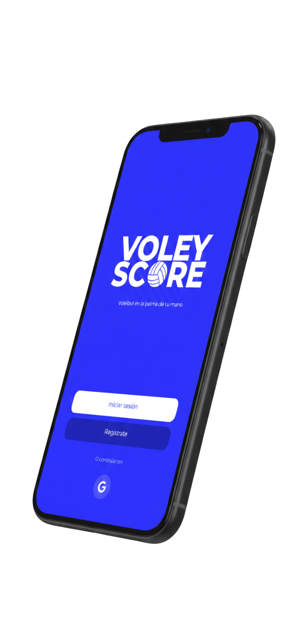VoleyScore app en móvil